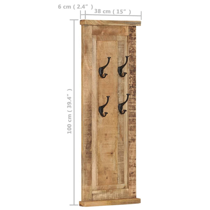 Cuiere de haine, 2 buc., 38x100 cm, lemn masiv de mango - WALTI WALTI