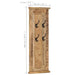 Cuiere de haine, 2 buc., 38x100 cm, lemn masiv de mango - WALTI WALTI
