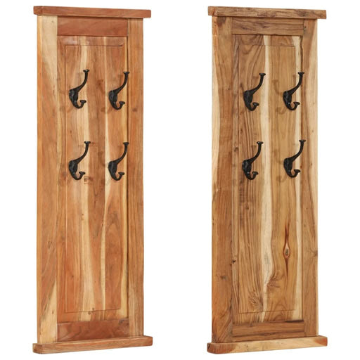 Cuiere de haine, 2 buc., 38x100 cm, lemn masiv de acacia - WALTI WALTI