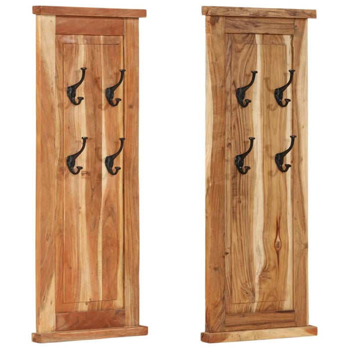 Cuiere de haine, 2 buc., 38x100 cm, lemn masiv de acacia - WALTI WALTI