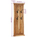 Cuiere de haine, 2 buc., 38x100 cm, lemn masiv de acacia - WALTI WALTI