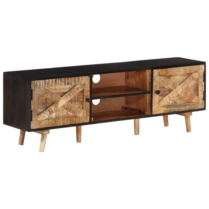 Comodă TV, 140x30x46 cm, lemn mango nefinisat/lemn masiv acacia - WALTI WALTI
