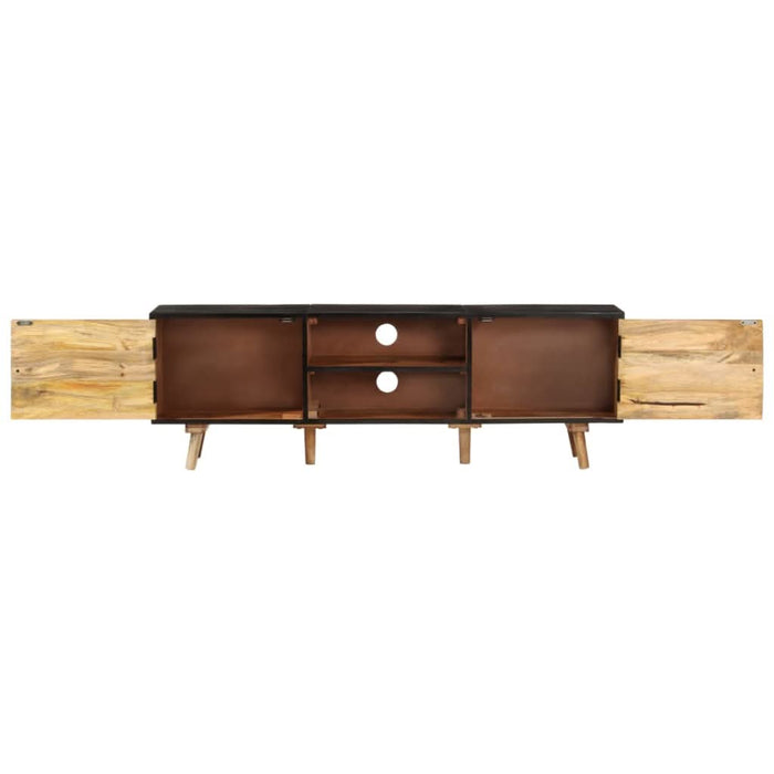 Comodă TV, 140x30x46 cm, lemn mango nefinisat/lemn masiv acacia - WALTI WALTI