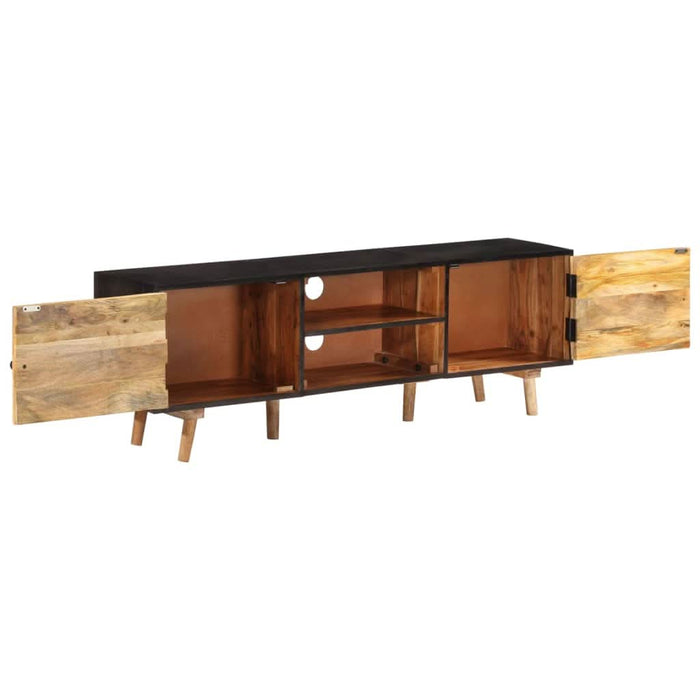 Comodă TV, 140x30x46 cm, lemn mango nefinisat/lemn masiv acacia - WALTI WALTI