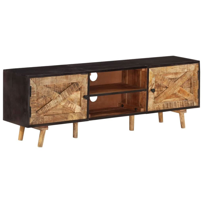 Comodă TV, 140x30x46 cm, lemn mango nefinisat/lemn masiv acacia - WALTI WALTI