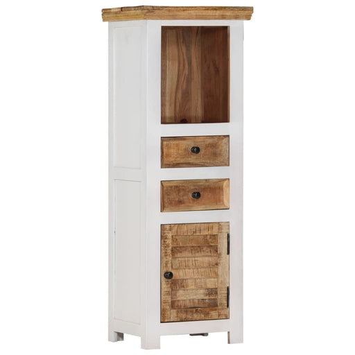 Dulap înalt maro și alb 40x30x110 cm lemn masiv mango și acacia - WALTI WALTI