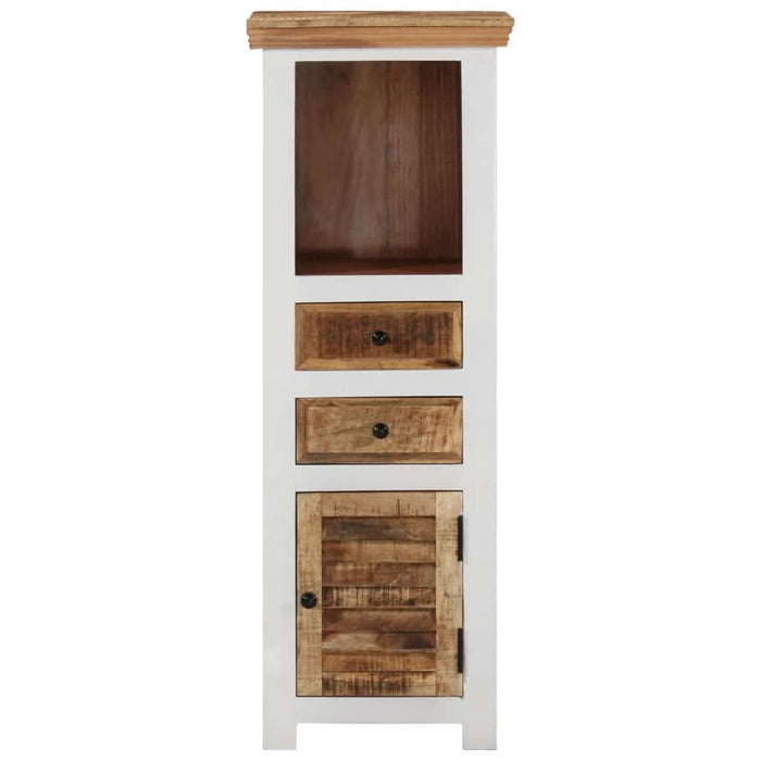 Dulap înalt maro și alb 40x30x110 cm lemn masiv mango și acacia - WALTI WALTI