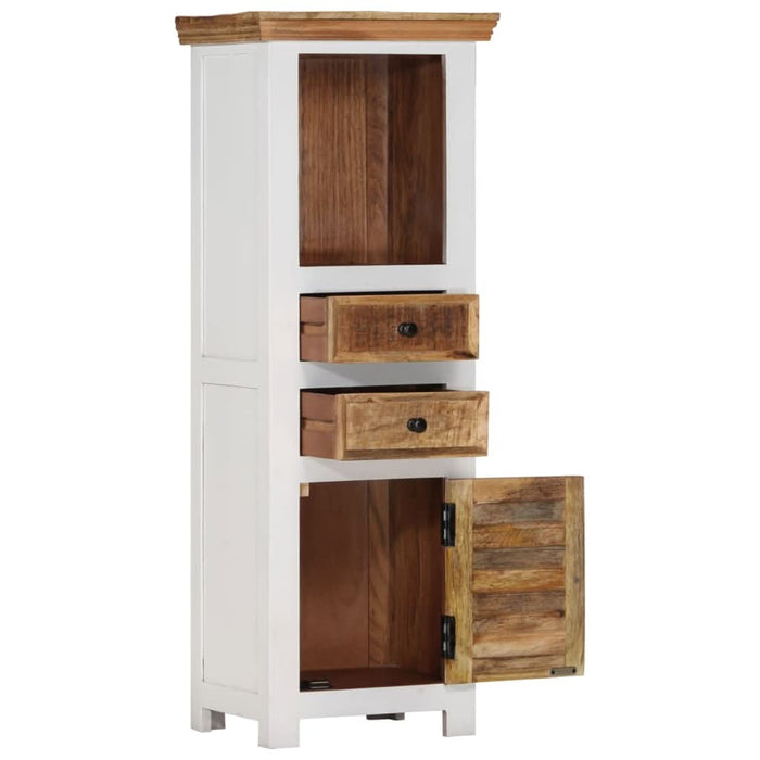 Dulap înalt maro și alb 40x30x110 cm lemn masiv mango și acacia - WALTI WALTI