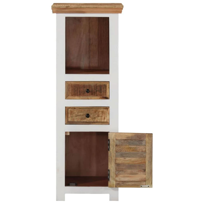 Dulap înalt maro și alb 40x30x110 cm lemn masiv mango și acacia - WALTI WALTI