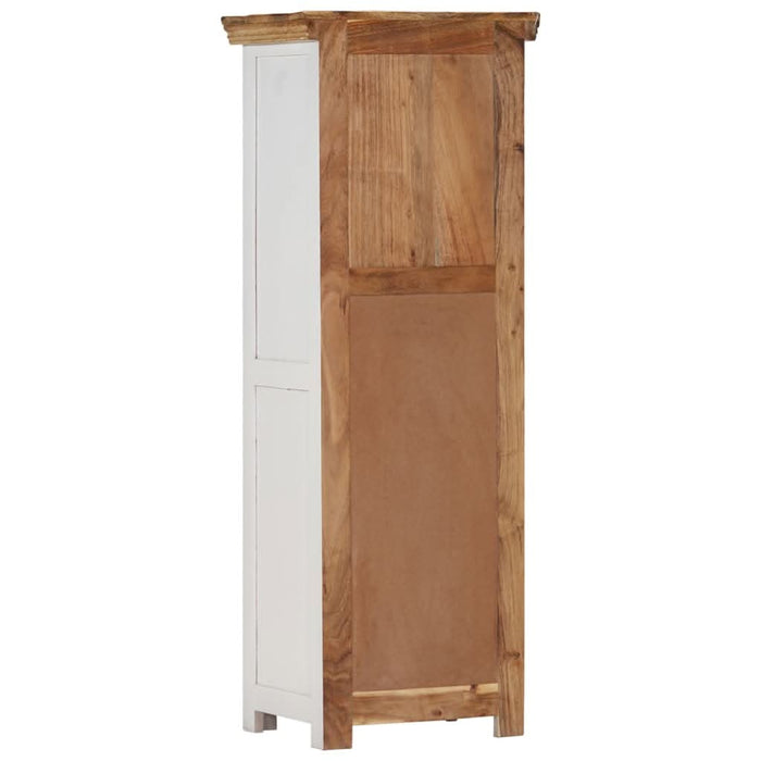 Dulap înalt maro și alb 40x30x110 cm lemn masiv mango și acacia - WALTI WALTI