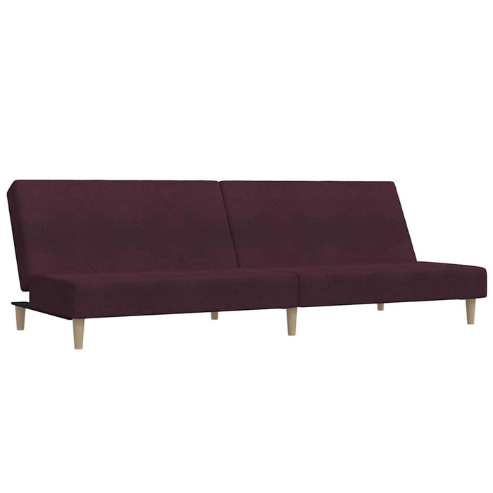 Canapea extensibilă cu 2 locuri și taburet, violet, textil WALTI