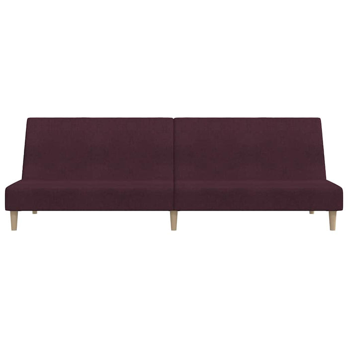 Canapea extensibilă cu 2 locuri și taburet, violet, textil WALTI