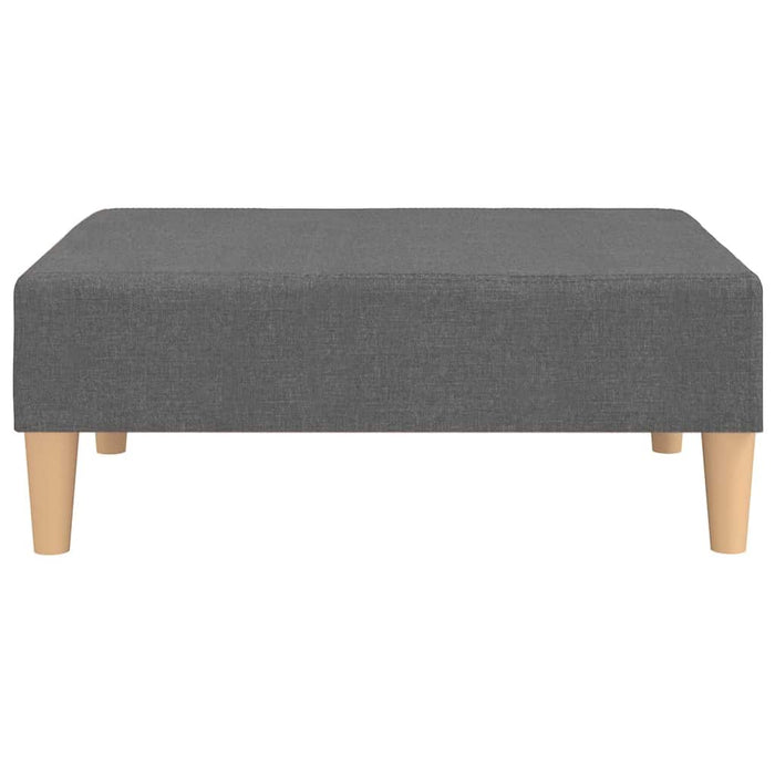 Canapea extensibilă cu taburet, 2 locuri, gri deschis, textil WALTI