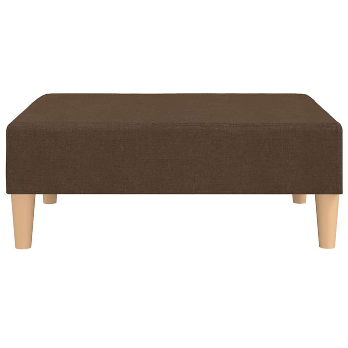 Canapea extensibilă cu taburet, cu 2 locuri, maro, textil WALTI