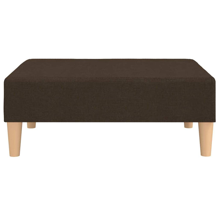 Canapea extensibilă cu taburet, 2 locuri, maro închis, textil WALTI