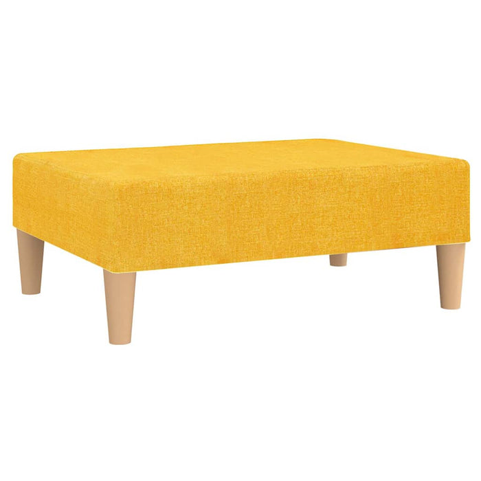 Canapea extensibilă cu taburet, cu 2 locuri, galben, textil WALTI
