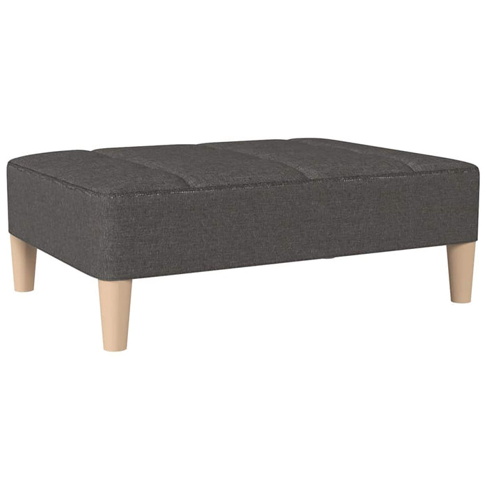 Canapea extensibilă cu taburet, cu 2 locuri, gri închis, textil WALTI