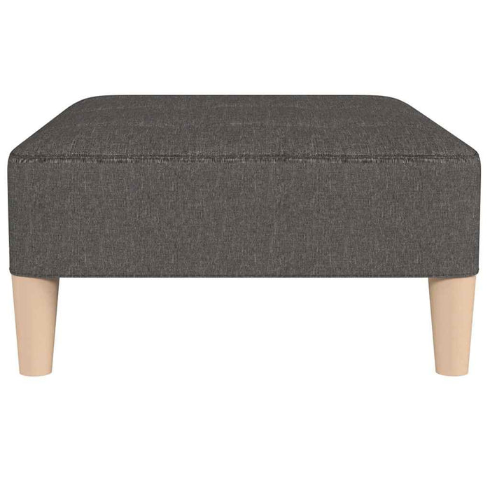Canapea extensibilă cu taburet, cu 2 locuri, gri închis, textil WALTI
