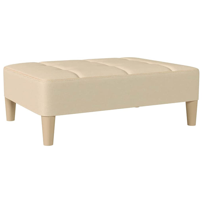 Canapea extensibilă cu taburet, 2 locuri, crem, textil WALTI