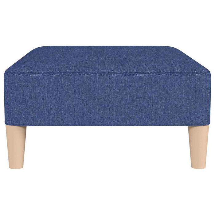 Canapea extensibilă cu 2 locuri și taburet, albastru, textil WALTI