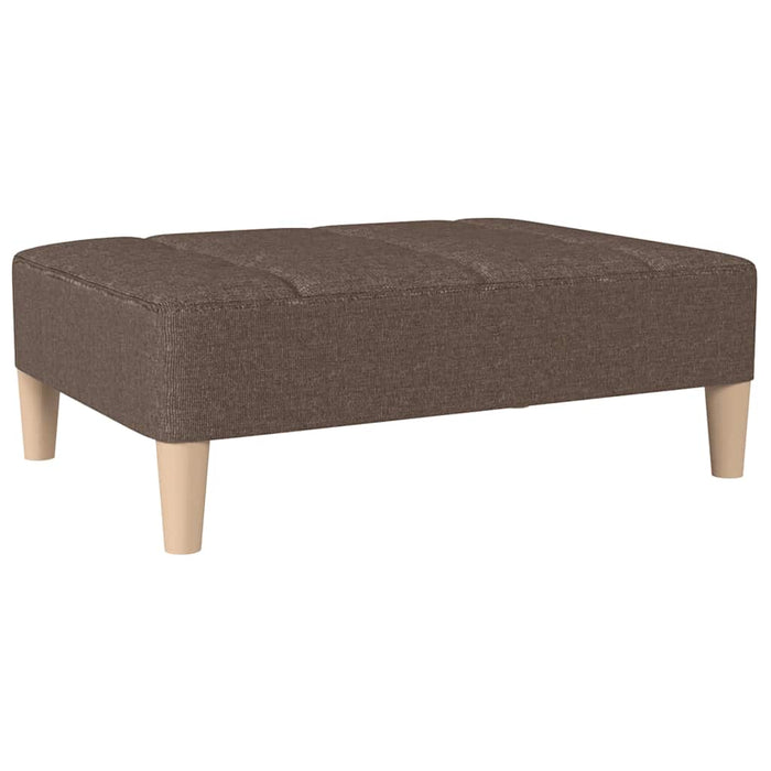 Canapea extensibilă cu taburet, 2 locuri, gri taupe, textil WALTI