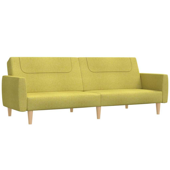 Canapea extensibilă cu taburet, 2 locuri, verde, textil WALTI