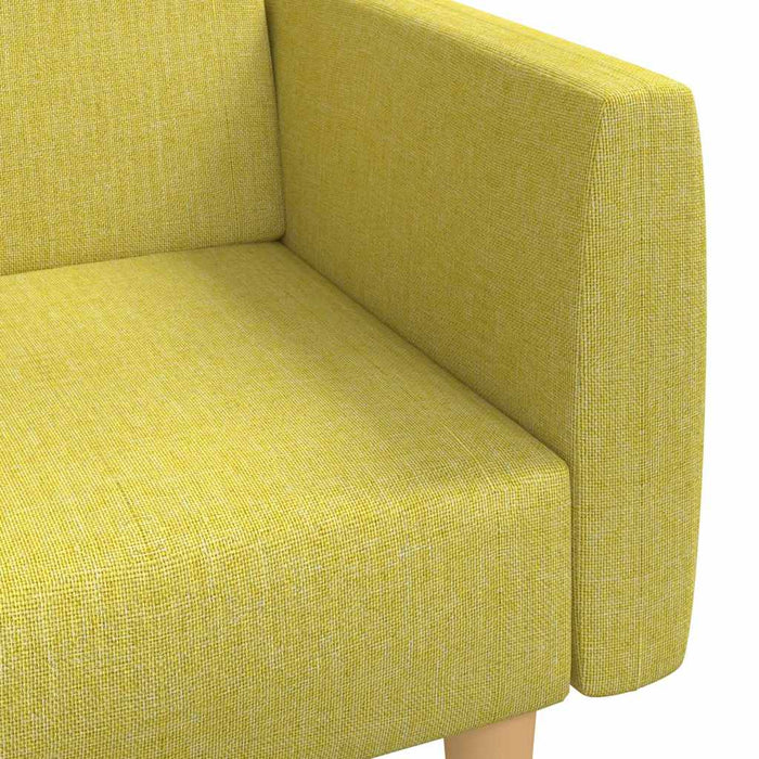 Canapea extensibilă cu taburet, 2 locuri, verde, textil WALTI