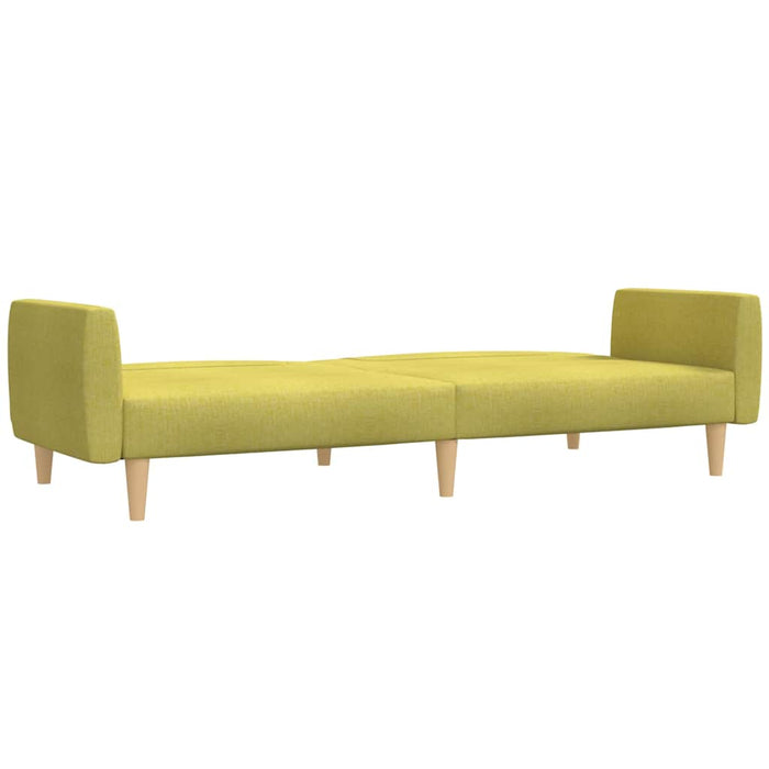Canapea extensibilă cu taburet, 2 locuri, verde, textil WALTI