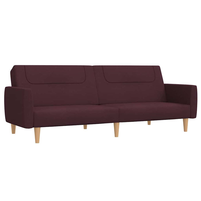 Canapea extensibilă cu taburet, 2 locuri, violet, textil WALTI