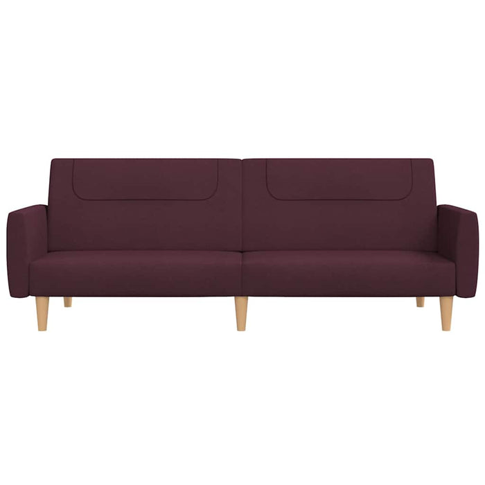 Canapea extensibilă cu taburet, 2 locuri, violet, textil WALTI