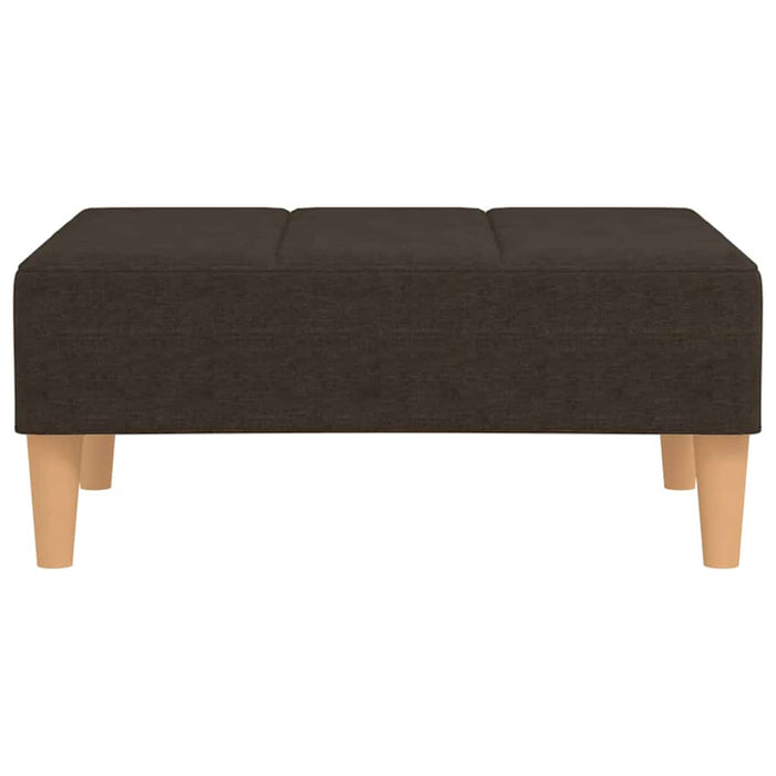 Canapea extensibilă 2 locuri,2 perne&taburet maro închis textil WALTI