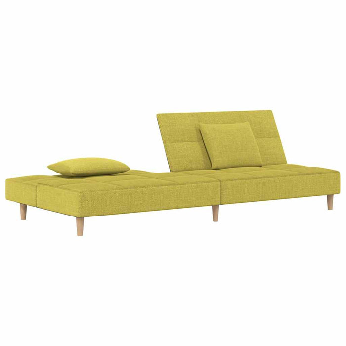 Canapea extensibilă 2 locuri 2 perne/taburet, verde, textil WALTI
