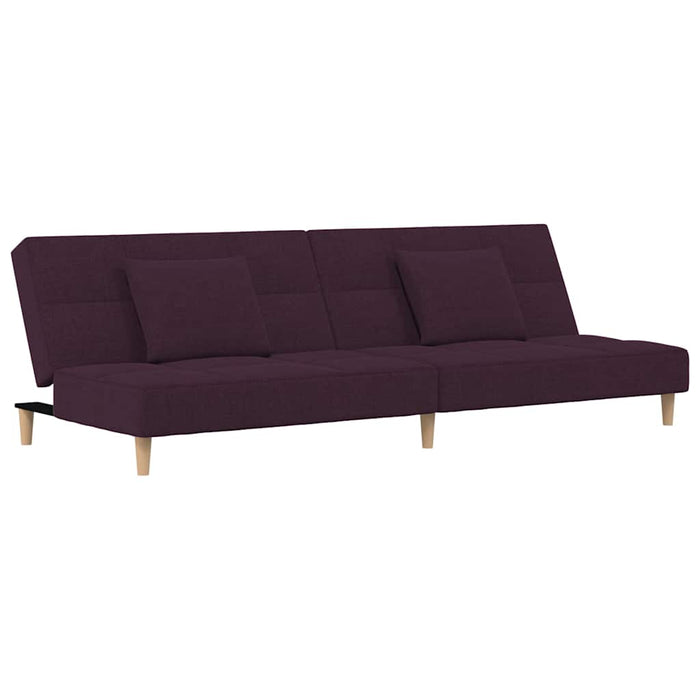 Canapea extensibilă 2 locuri, 2 perne&taburet, violet, textil WALTI