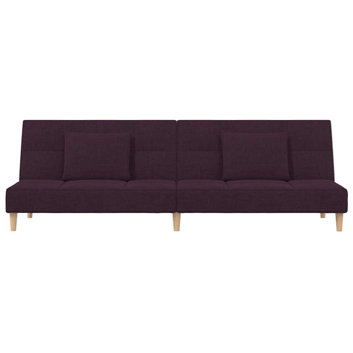 Canapea extensibilă 2 locuri, 2 perne&taburet, violet, textil WALTI