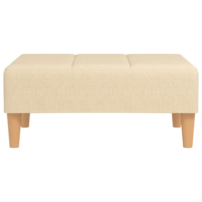 Canapea extensibilă cu 2 locuri, 2 perne/taburet, crem, textil WALTI