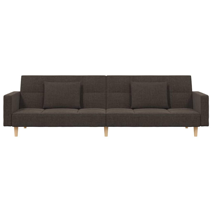 Canapea extensibilă cu 2 locuri 2 perne/taburet, negru, textil WALTI