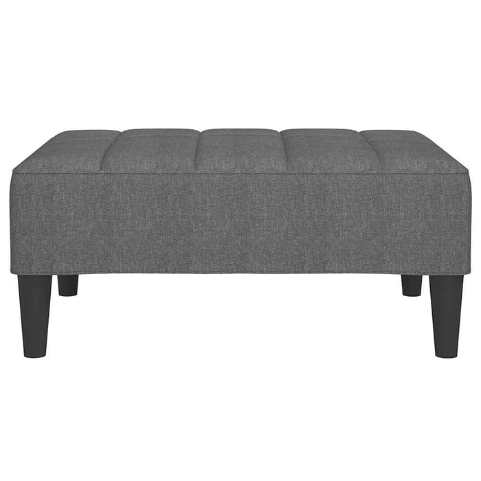 Canapea extensibilă 2 locuri 2 perne/taburet gri deschis textil WALTI