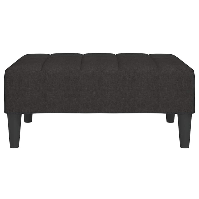Canapea extensibilă 2 locuri, 2 perne/taburet, negru, textil WALTI