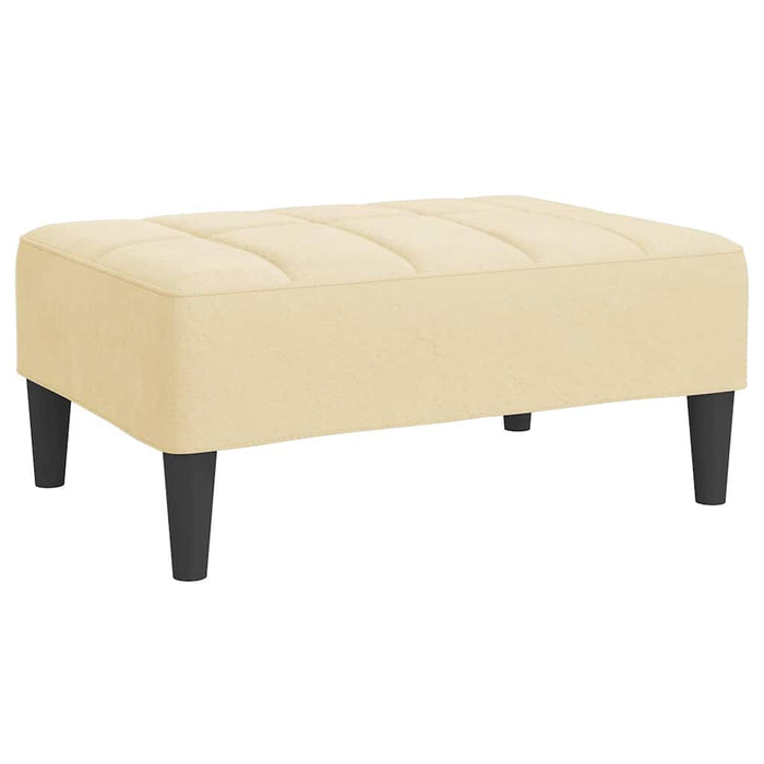 Canapea extensibilă cu 2 locuri, 2 perne/taburet, crem, catifea WALTI