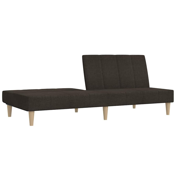 Canapea extensibilă 2 locuri, cu taburet, maro închis, textil WALTI