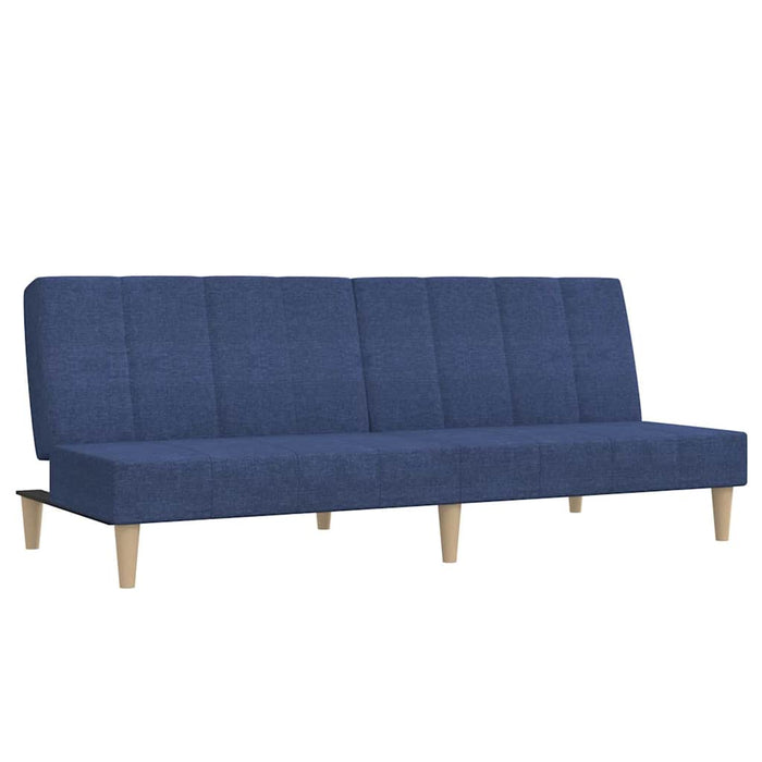 Canapea extensibilă 2 locuri, cu taburet, albastru, textil WALTI