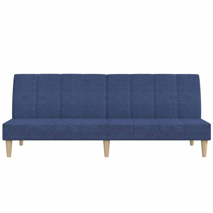 Canapea extensibilă 2 locuri, cu taburet, albastru, textil WALTI