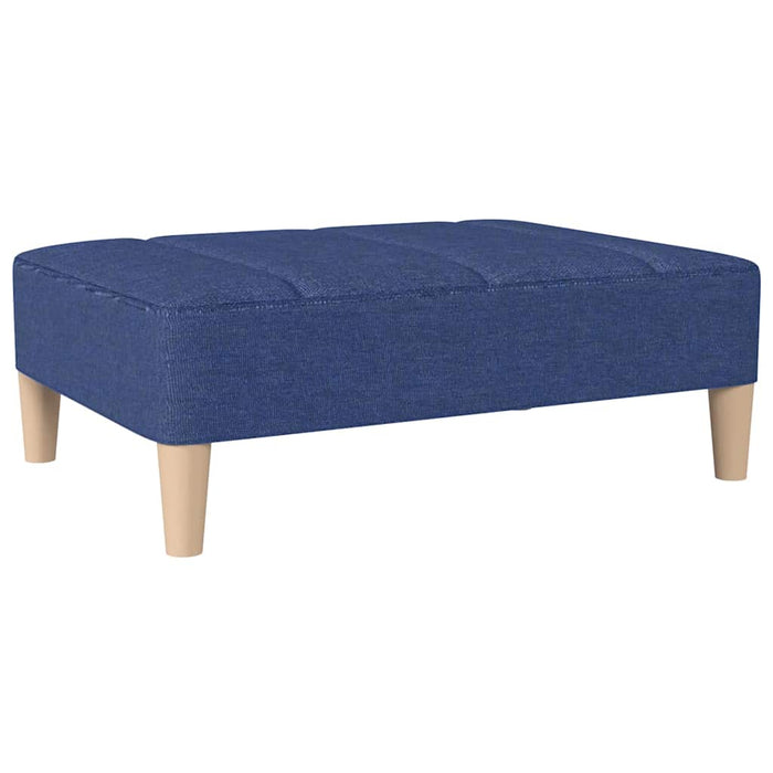 Canapea extensibilă 2 locuri, cu taburet, albastru, textil WALTI