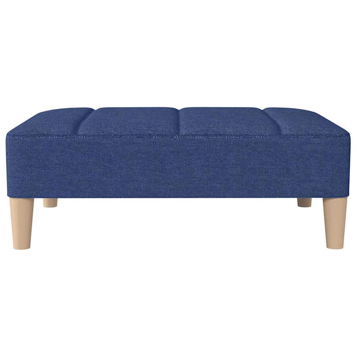 Canapea extensibilă 2 locuri, cu taburet, albastru, textil WALTI