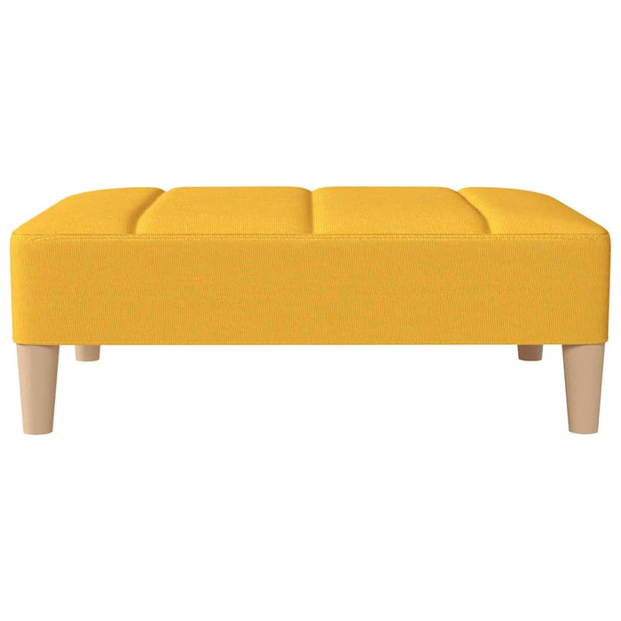 Canapea extensibilă 2 locuri, cu taburet, galben, textil WALTI