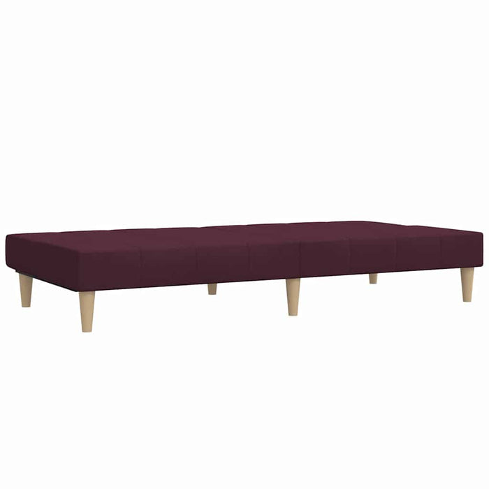Canapea extensibilă 2 locuri, cu taburet, violet, textil WALTI