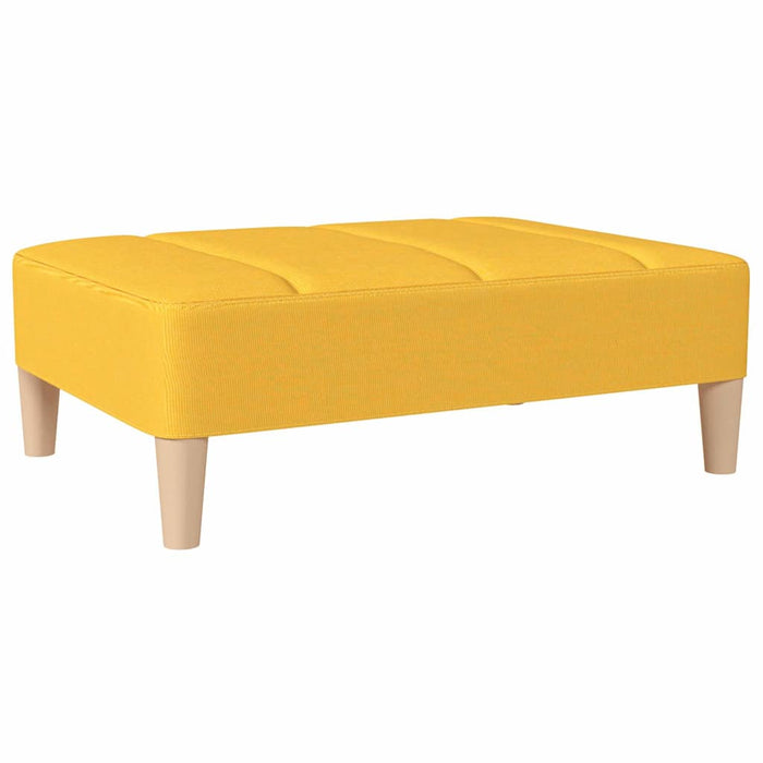 Canapea extensibilă cu 2 locuri,taburet&2 perne,textil,galben WALTI