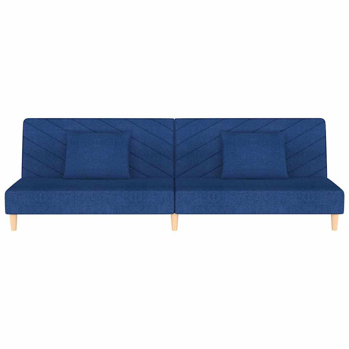 Canapea extensibilă 2 locuri, 2 perne&taburet, albastru, textil WALTI