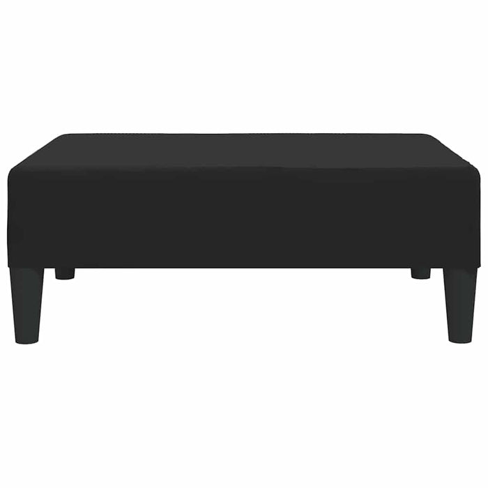 Canapea pat cu 2 locuri, 2 perne&taburet, negru, catifea WALTI