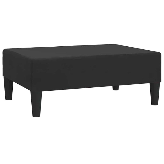 Canapea extensibilă 2 locuri, 2 perne&taburet, negru, catifea WALTI